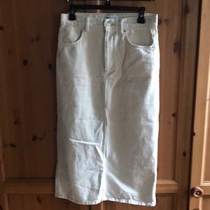 Zara ivory denim skirt